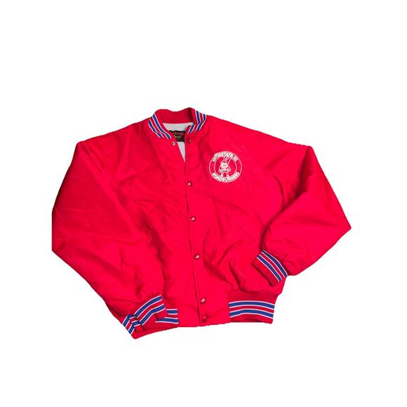 Vintage Interstate 35 Roadrunners Wrestling Jacket M (40-42) Red - Picture 1 of 7
